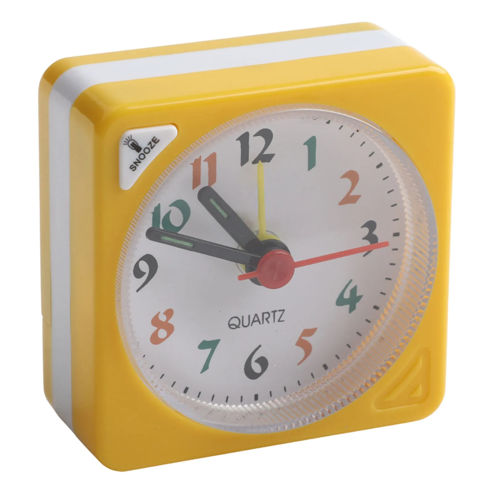 Mini Digital Alarm Clock Non Ticking Bedroom Snooze Travel Desktop Square Alarm Clock Battery Operated Home Decoration