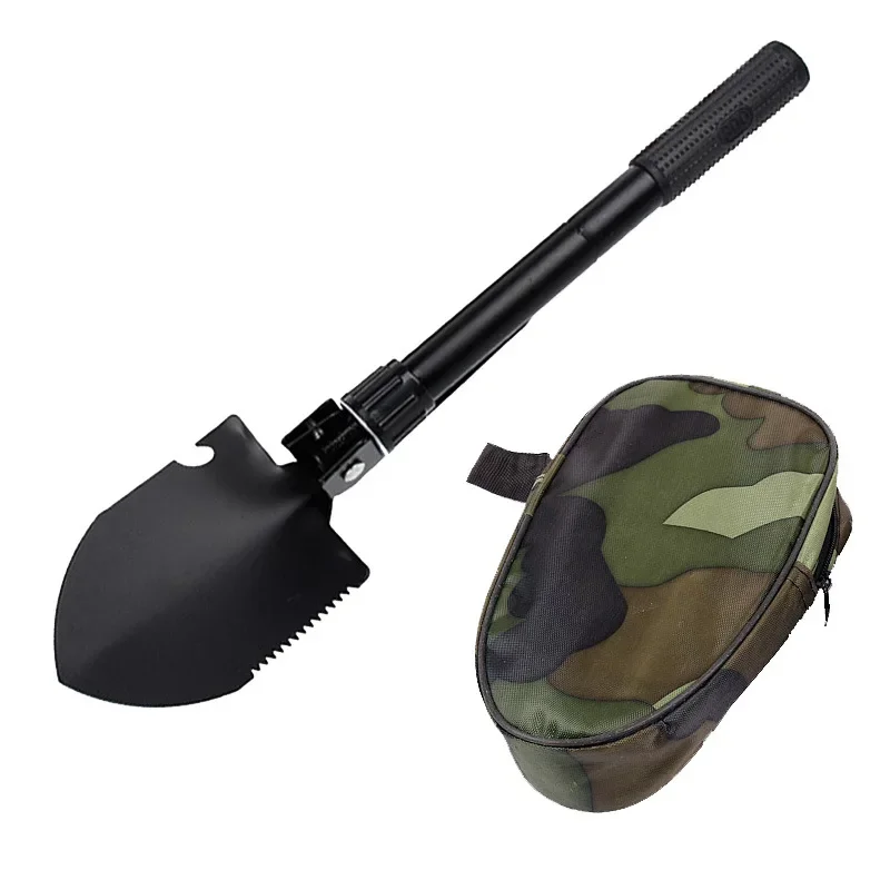 Imagem -03 - Dobrável Militar Multifuncional Mini Jardim Camping Pás Survival Outdoor Pocket Tools Alça de Liga de Alumínio pá