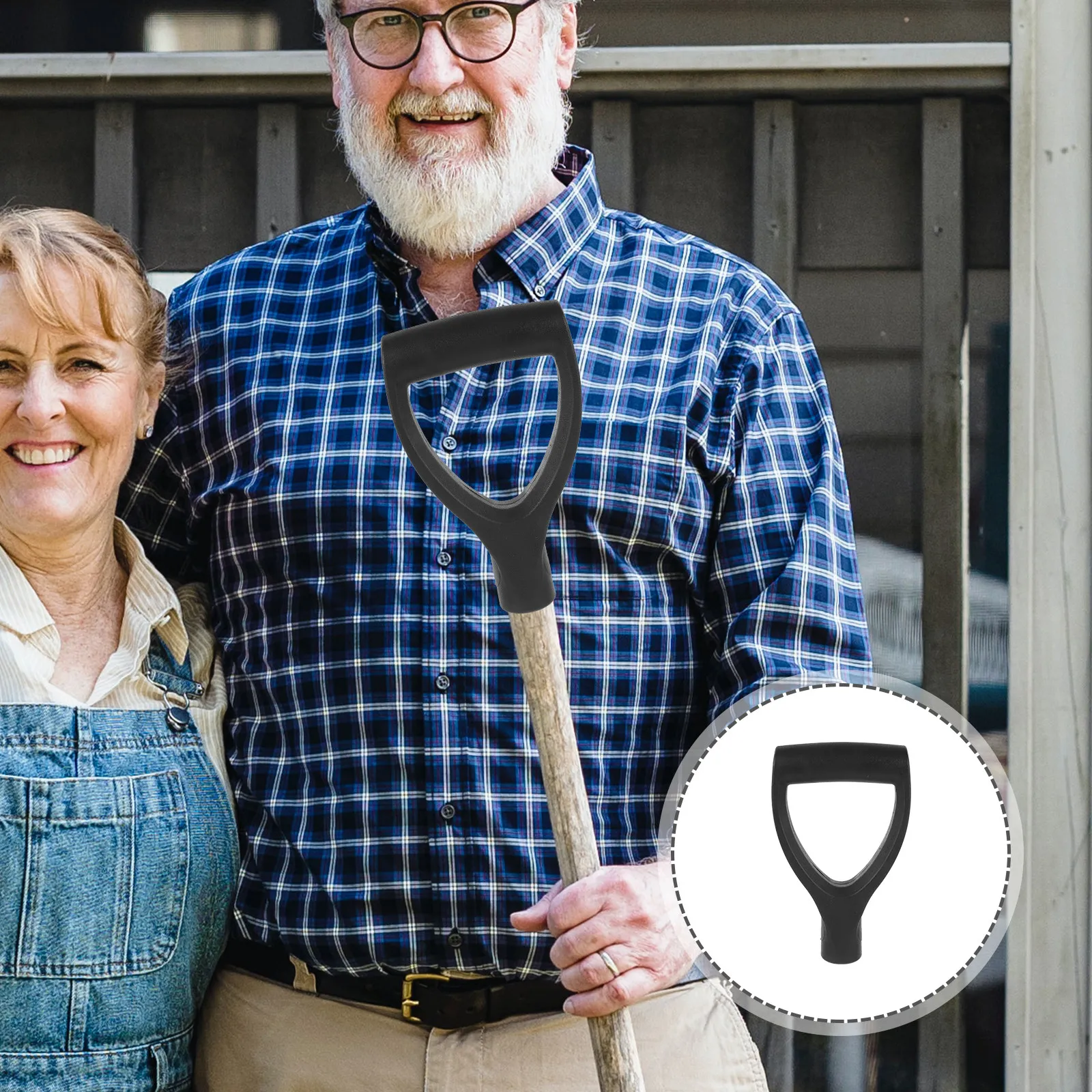 

Plastic Shovel Handle D Shape Replacement for Garden Spade Ergonomic Design High Hardness Non Deformable Gardening Tool Handle