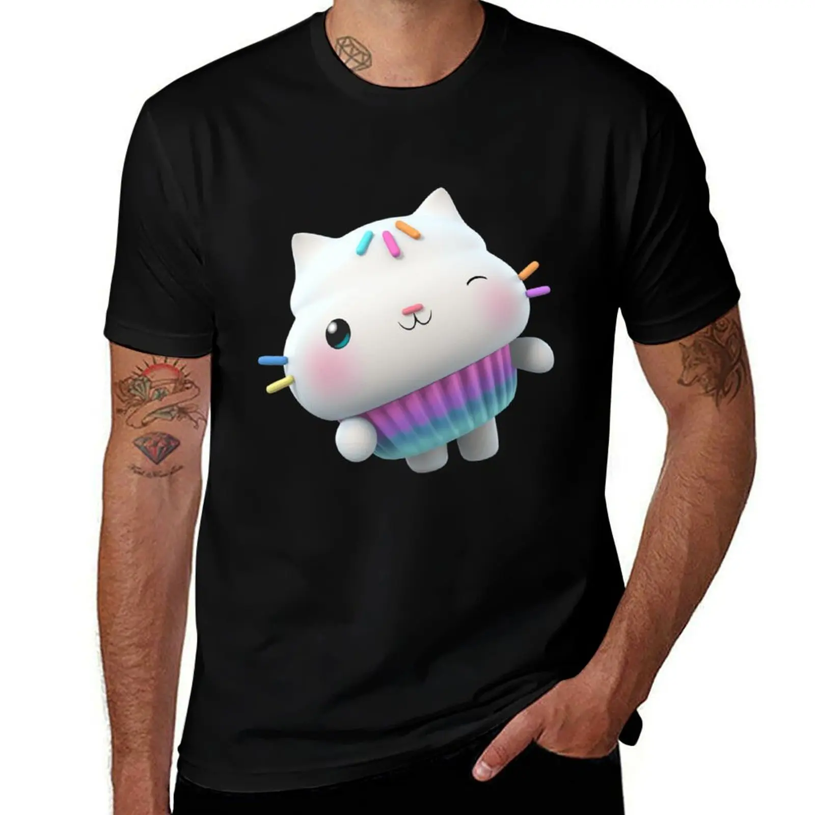 

Gabby Dollhouse - Cakey Cat T-Shirt t shirt for man 100 percent cotton anime tshirt