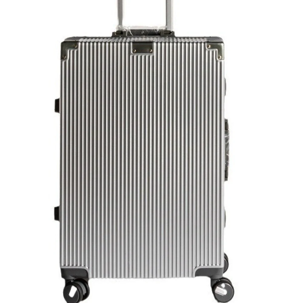 Aluminum Frame Luggage Suitcase Trolley Case Universal Wheels Large Capacity Travel Case 20 22 24 26 Inch Boarding Case Trunk