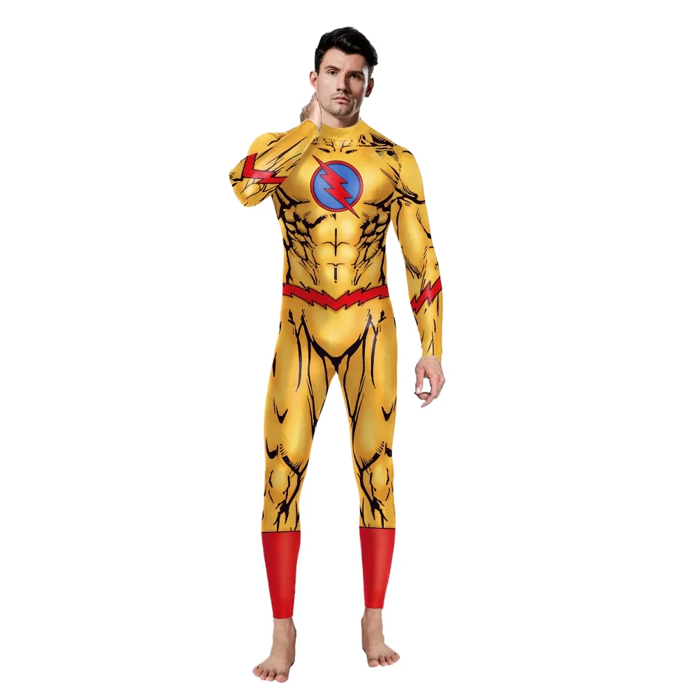 

Halloween Carnival Party Coverall Role Play Costume Long Sleeve Stage Slim Suit Long Sleeve Stage Slim Jumpsuit