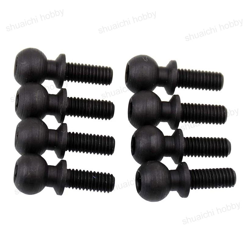 8PCS HSP 1:10 Brushless Big Feet Car 94601 Rear Drive Head Up Off-road Model Car Dia.5.8mm Metal Ball Head Threaded Screws 60240