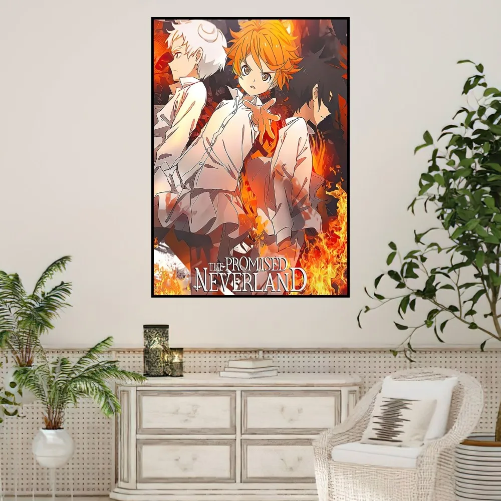 Anime The Promised Neverland Poster Prints Wall Sticker Painting Bedroom Living Room Decoration Office Home Self Adhesive