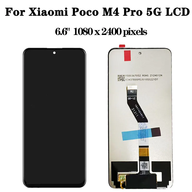 AMOLED For Xiaomi Poco M4 Pro 5G LCD 21091116AG Display Touch Screen Digitizer Replace For Poco M4 Pro 4G 2201117PI Display