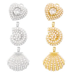 ZHUKOU Summer Ocean Style Pendant Pearl Inlaid Shell Starfish High Quality Bohemian Women's Jewelry Accessories: VD1497-1499
