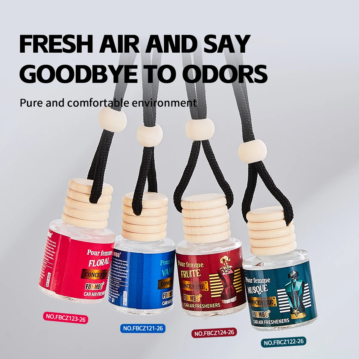 Hanging Car Perfume, Car Air Freshener, Long-Lasting Fragrance, Eliminates Unpleasant Odors, Maintains Charming & Fresh Scent