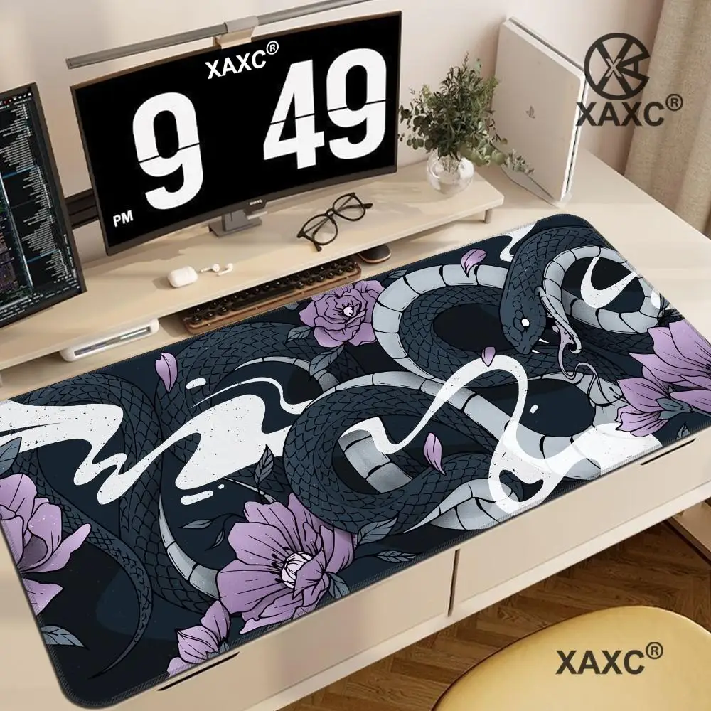 

Коврик для мыши Viper Snake Setup XAXC, большой коврик для клавиатуры и мыши, нескользящий резиновый игровой коврик для мыши, коврик для ноутбука