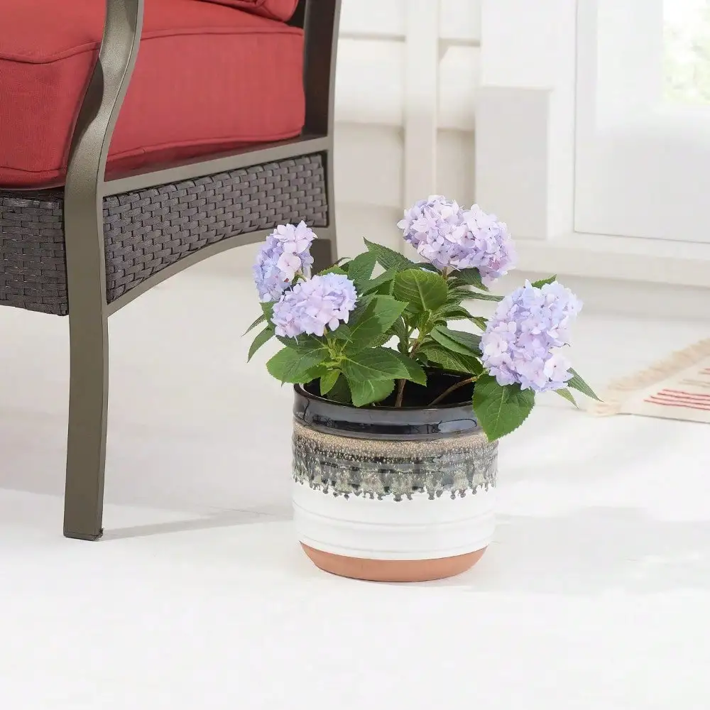 

12-inch ceramic plant pot for all plants indoors and outdoors, ideal size for windowsills, tables and other indoor surfaces