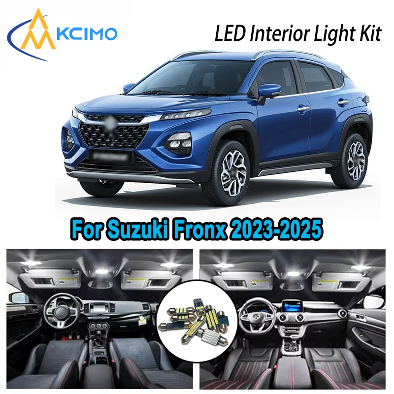 

For Suzuki Fronx 2023-2025 2023 2024 2025 Premium Bright Interior LED Dome Map Trunk Light Kit Canbus Error Free Car LED Lamps
