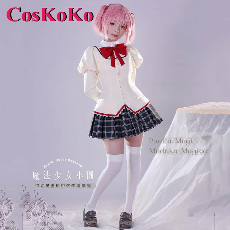 

CosKoKo Kaname Madoka/Akemi Homura Cosplay Anime Puella Magi Madoka Magica Costume Sweet Cute School Uniform Role Play Clothing