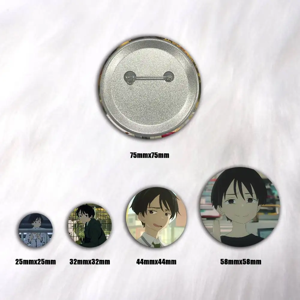 Anime T-Too Many Losing Heroines Riko Shiratama Badges 44 58 75 mm Round Cosplay Pin Bag Decor Fans Collect Friends Gifts Brooch