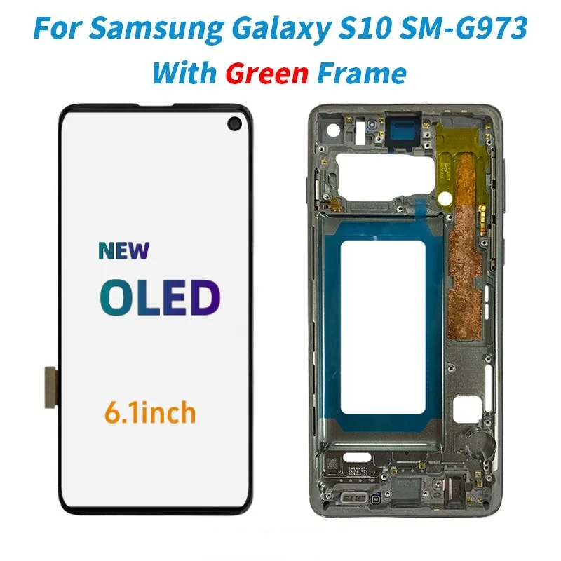 NEW TFT OLED Display For Samsung Galaxy S10 Plus G975 Touch Screen Display LCD For Samsung S10 incell S10 G973F LCD With Frame