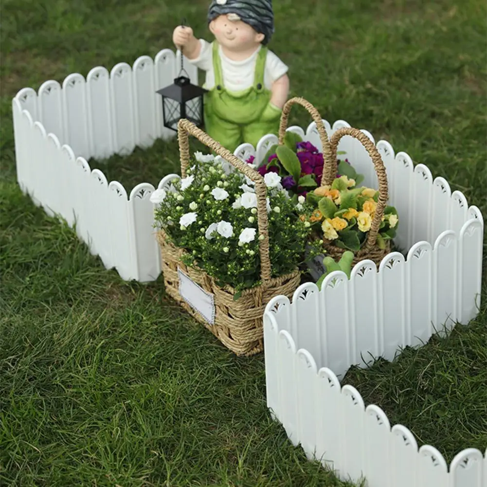 Classic Design Garden Edging 10 Pcs Garden Landscape Edging Panels Connectable Lawn Fence Borders No Digging Needed for Flower