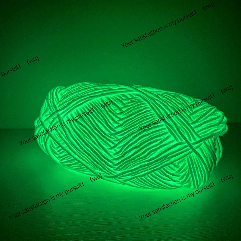 Function Luminous polyester luminous thick thread 2mm, suitable for hand-woven carpets, sweaters, hats, wool yarns