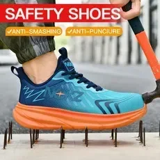 

Hot Sale Men's Work Safety Shoes 2025 Anti puncture Steel Toe Work Sneakers for Men Outdoor Sneakers Anti-smash Protective Shoes