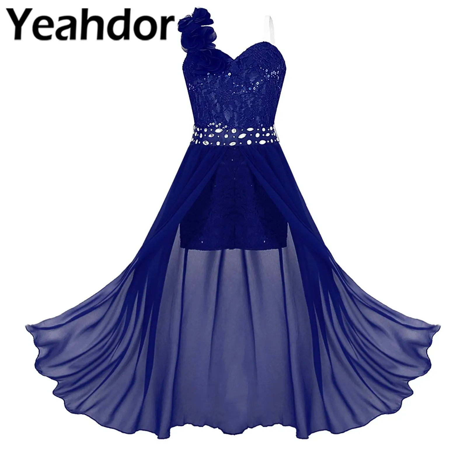 

2025 Girl's Dresses Children's Lace Chiffon Romper Dress Birthday Party Gown Holy Communion Wedding Princess Flower Girls Dress