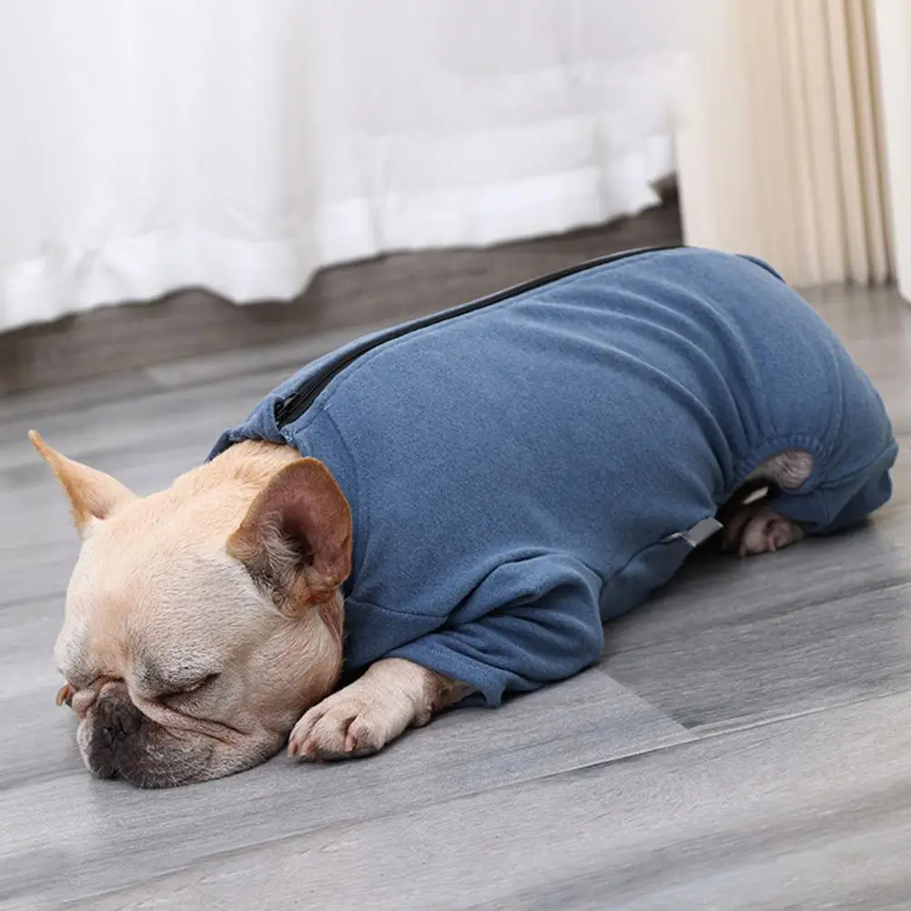 Dog Recovery Suit Solid Color Anti-licking Pet Postpartum Clothes Breathable Post Surgery Suit For Cat Puppy Pet Supplies