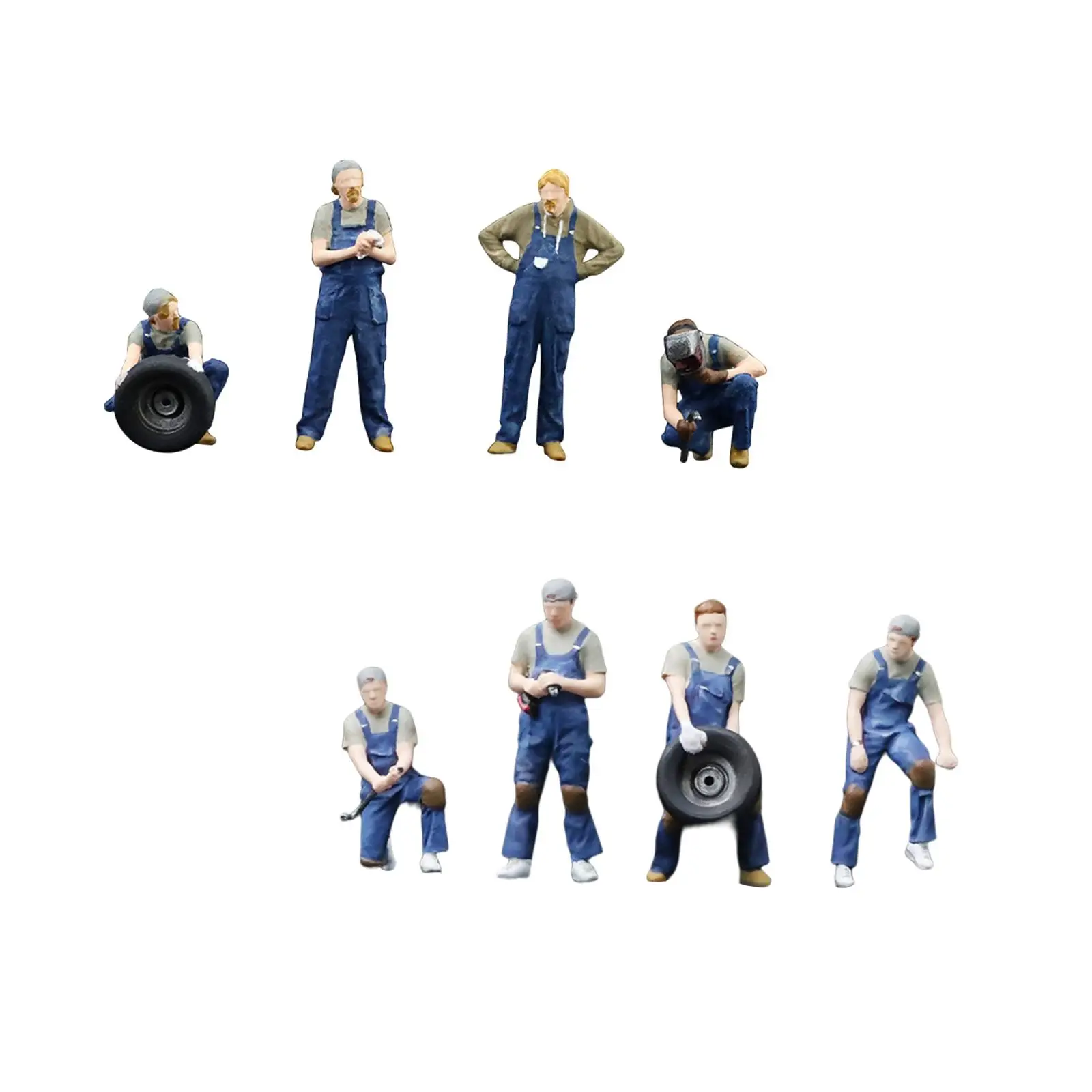 

1/64 Scale People Figures Garage Scenes Collection,Desk Decoration,DIY Crafts Hand Painted Diorama Figurines for DIY Projects