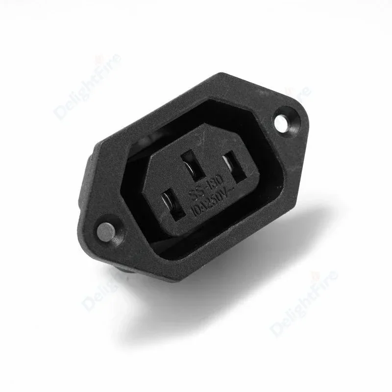 AC Electrical Socket IEC 320 C13 C14 Female Male Plug 3 Pins Screw Type Panel Power Inlet Socket Connector Power Socket