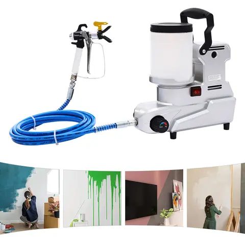 1600W High-pressure Airless Sprayer 84.54Oz/min Flow Airless Paint Sprayer 0.66Gal Hopper Paint Sprayer for Furniture Workshop