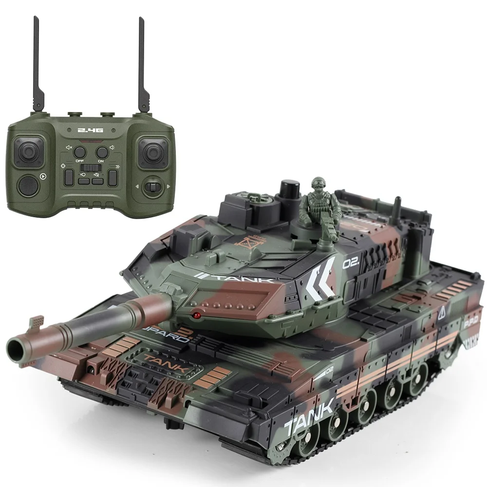 In Stock 2.4g Simulation Remote Control Tank Water Bomb Battle Armored Vehicle Model  For Kids Boys Summer Outdoors Toys Gifts