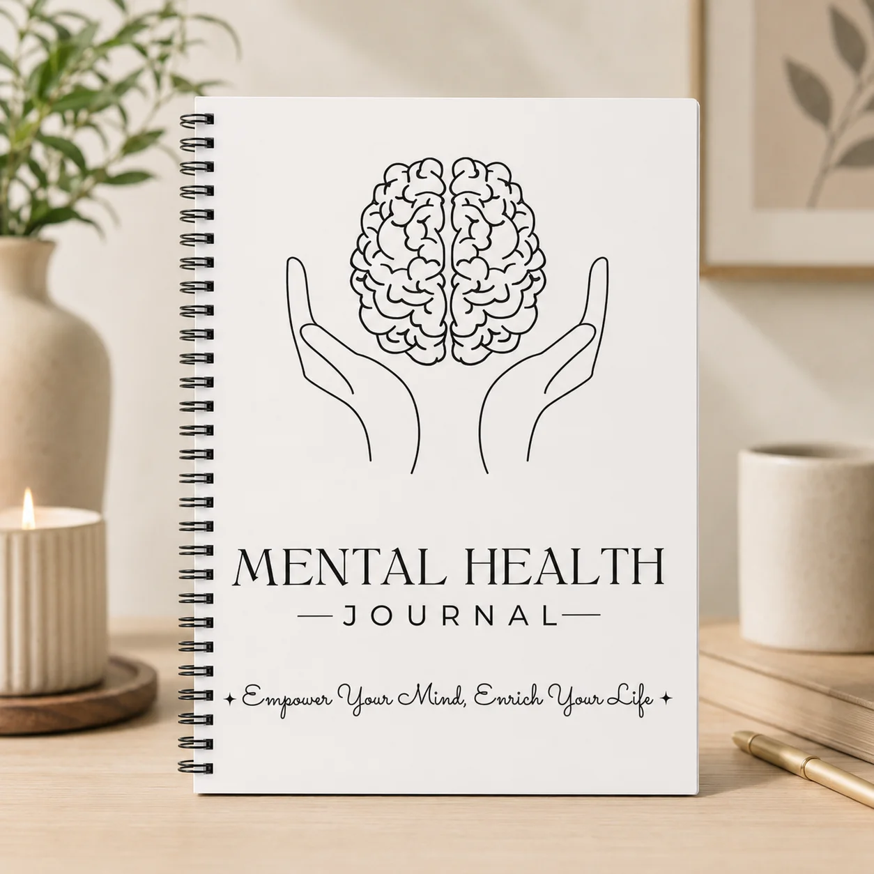 Health Wellness Planner - Mental Health Journal Bundle Self Care