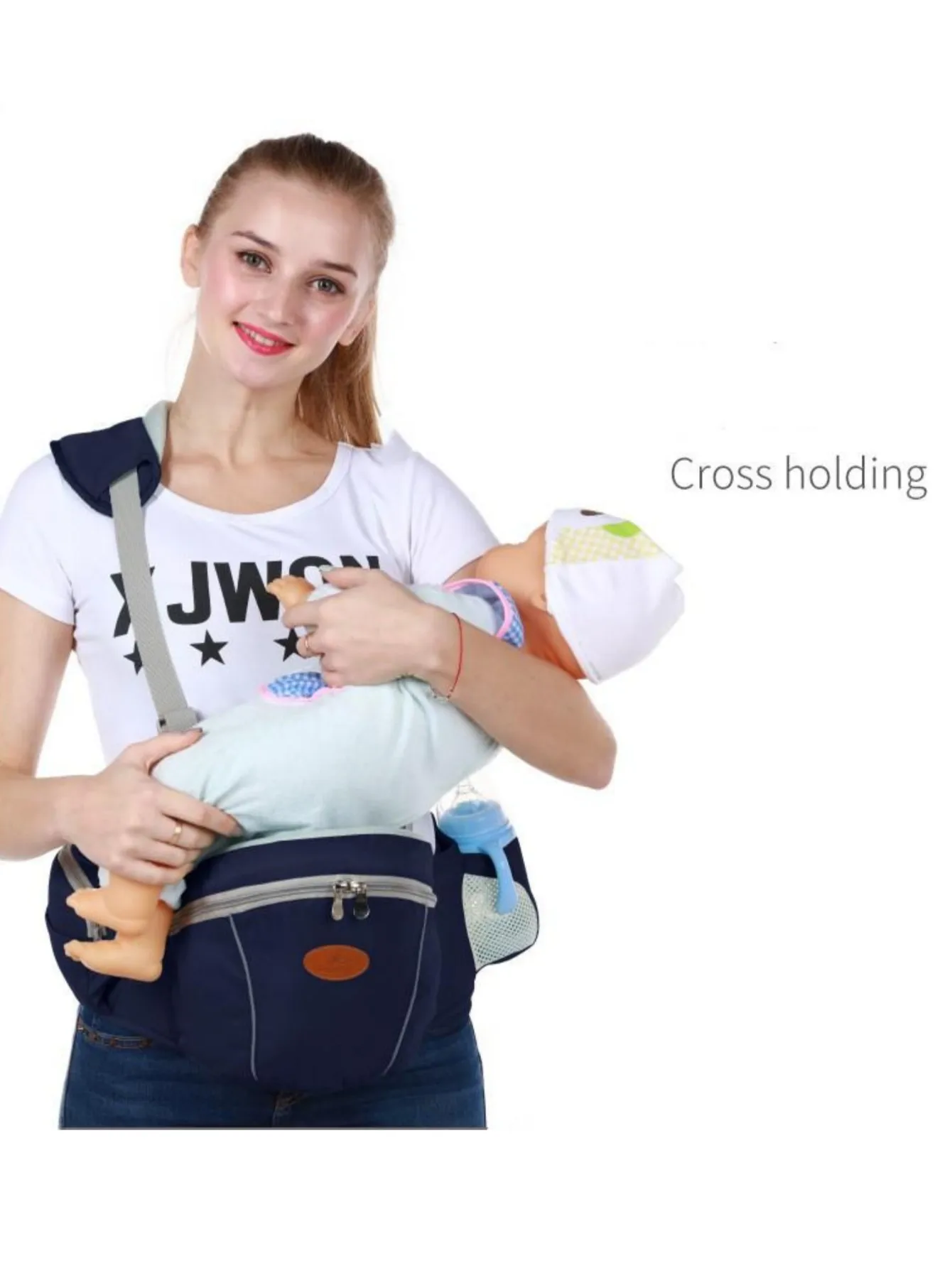 Stylish hip seat baby carrier with premium breathable baby carrier and multi-function baby carrier