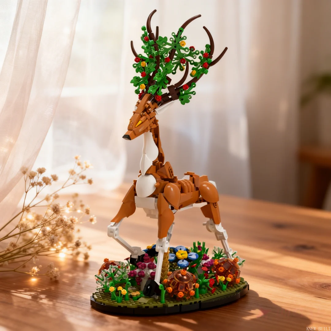 Home/Desk Decor Animal Model Elk Building Blocks–Creative DIY Puzzle Toy for Adults,Birthday Christmas Party Gift,Stress Relief