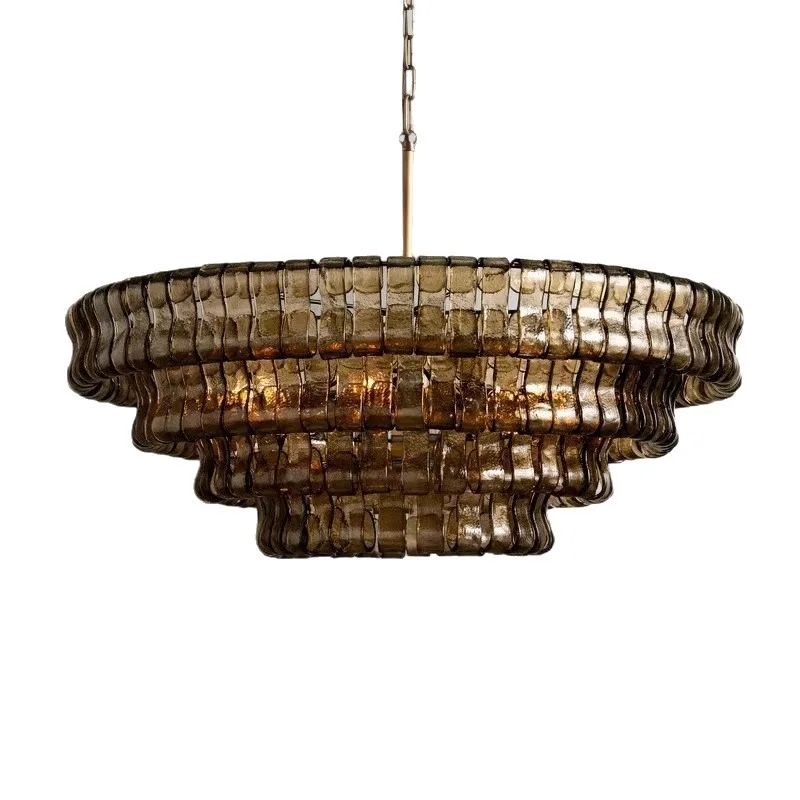 Villa lobby vintage Italian high-end hotel decorative glass lamp