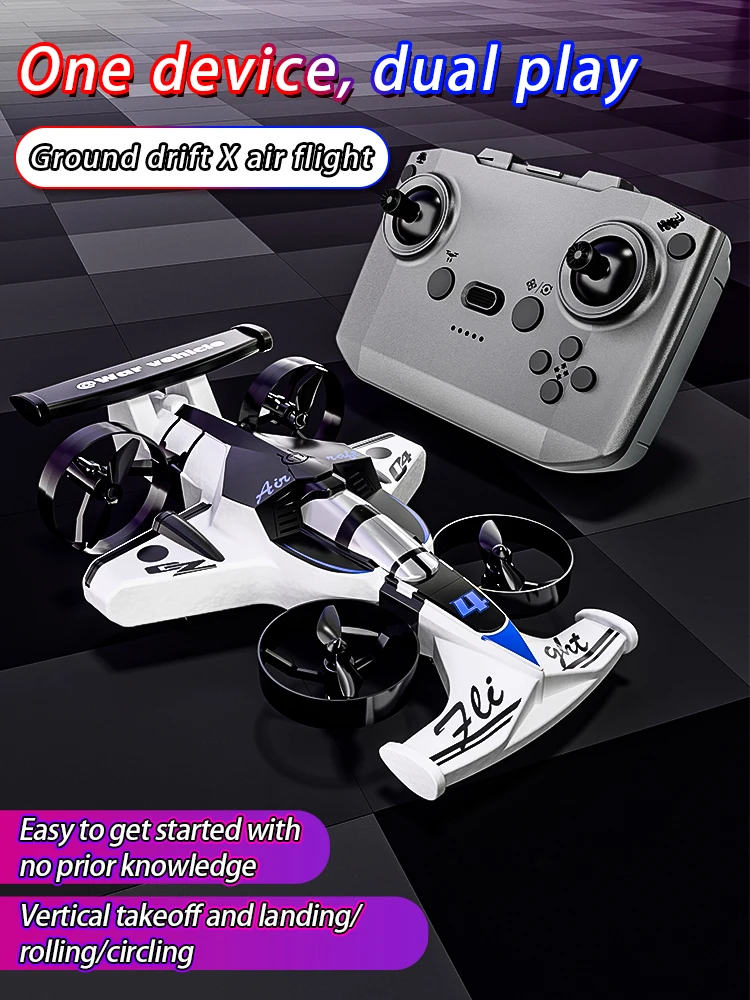 

Новый летающий автомобиль с дистанционным управлением, двухрежимный квадрокоптер на землю и воздухе, дрейфующий автомобиль для трюков, рождественский подарок для мальчиков