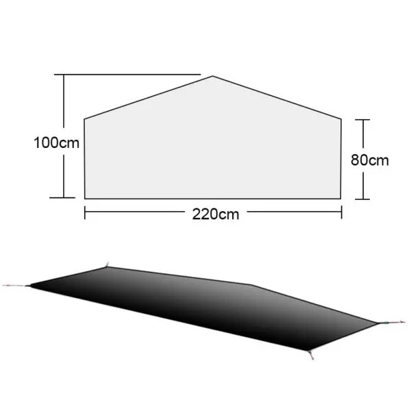 2025 Version FLAME'S CREED 220*80/100CM Lanshan 1 Pro Fußabdruck 220*110 CM Lanshan 2 Pro Fußabdruck Nylon-Material – Detail 2