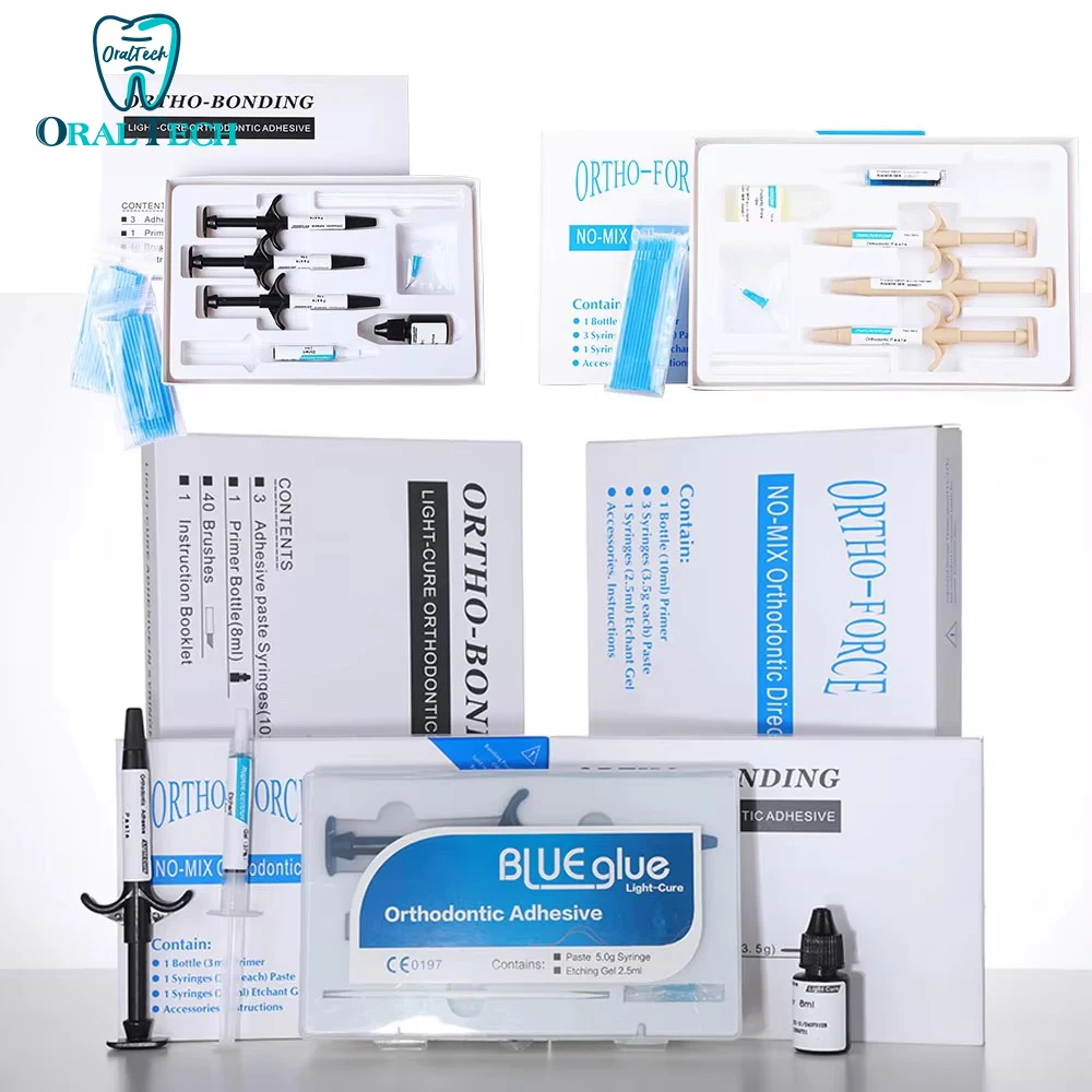 

Dental Orthodontic Adhesive for Bracket Brace Teeth Light Curing Bonding Blue/Green Glue Self Cure Resin Gel Direct System