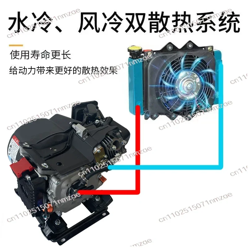 

Air-cooled 48V/60V/72V Range Extender Generator for Electric Tricycle & Quadruple Vehicle