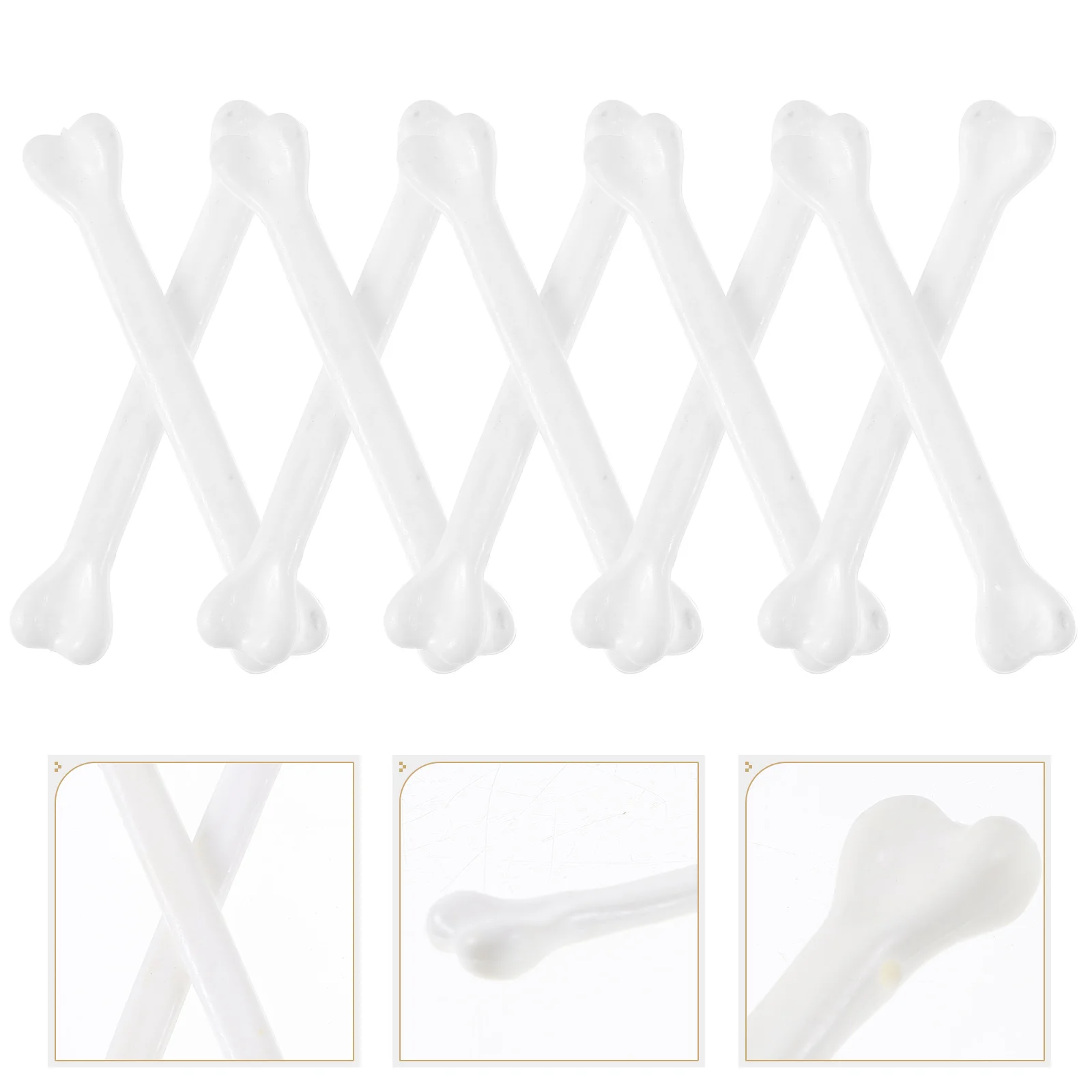 10 Pcs Home Accessories Halloween Decor Bone Props Small Bones Desktop Fake Plastic Human White Lovers