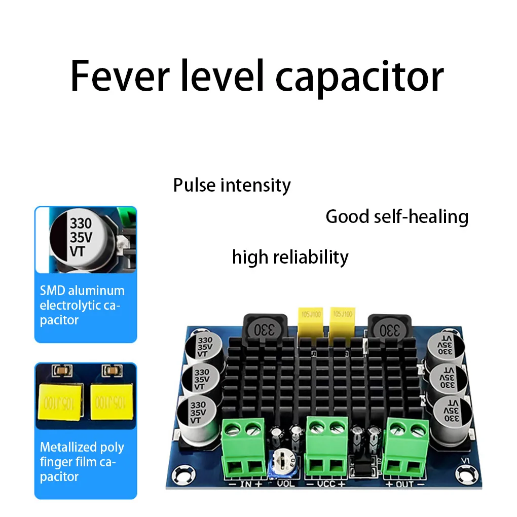 80W Mono Digital Power Amplifier Board Noise Reduction DC 10-24V Amp Module Sound Equipment Spare Parts TPA3116 Chip