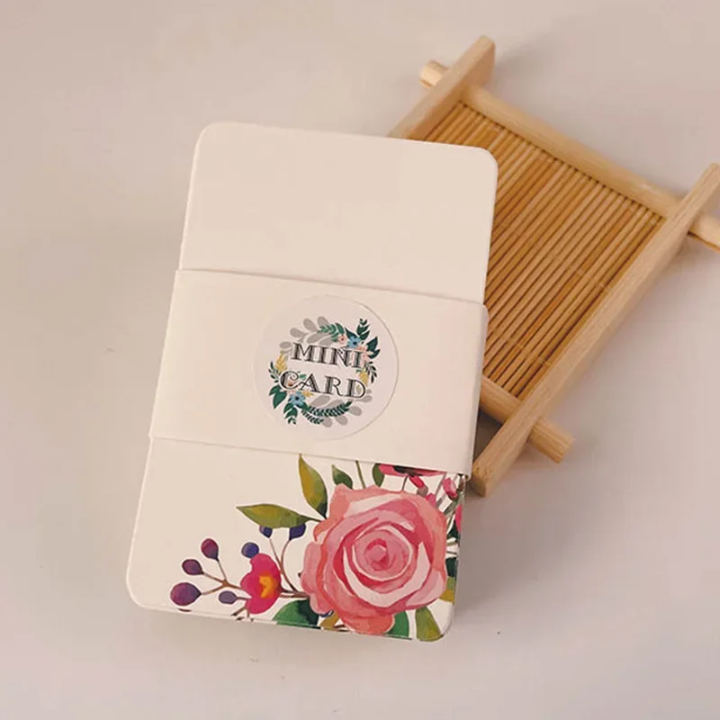 Cartes de vministériels x faites à la main avec fleurs, 50 pièces, carte en papier, carte de mots, carte d'invitation de mariage, fête d'anniversaire, bricolage