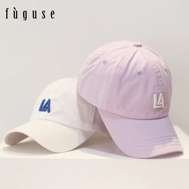 

New simple letter baseball cap women ins fashion brand Korean version spring and summer versatile curved brim sunscreen cap men