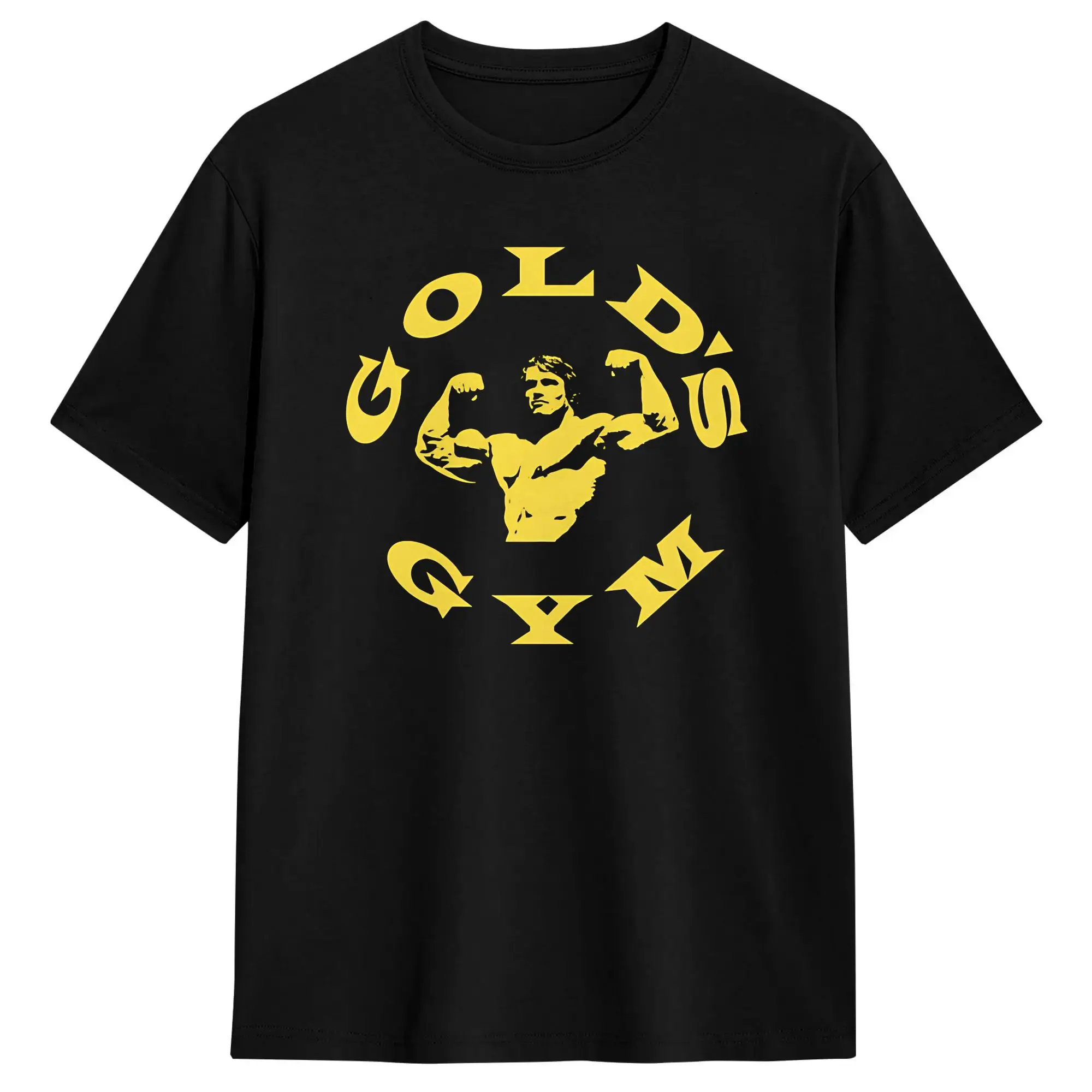 Camisetas para hombre Arnold Schwarzenegger Golds Gym, camisetas informales 100% de algodón, camiseta de manga corta, camisetas con cuello redondo 6XL