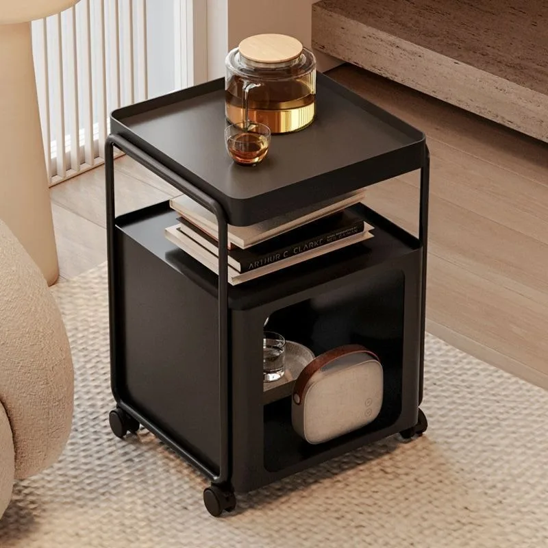 New home interior sofa side table, living room small coffee table, balcony bedroom movable creativity, balcony
