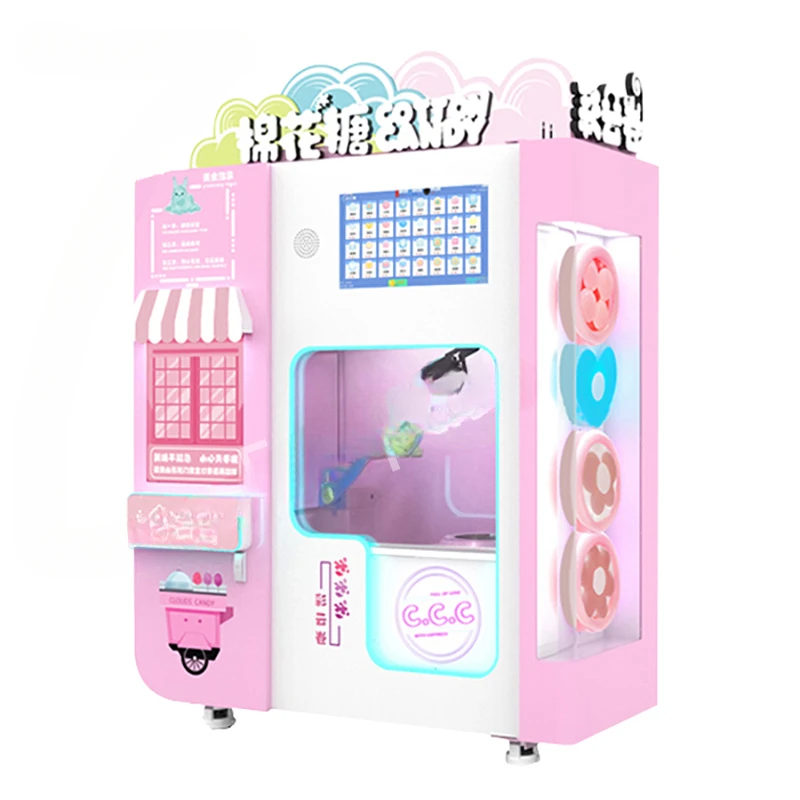 FOR Design Commerical Outdoor Intelligent Marshmallow Cotton Candy Maker Automatic Machine Create Sweet Delights Vending Machine