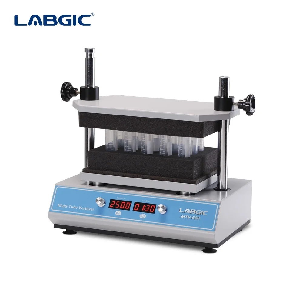 

LABGIC MTV-600 Multi-tube Vortex Mixer (standard with A Full Set of Foam Test Tube Racks) Laboratory-specific Mixer Centrifuga