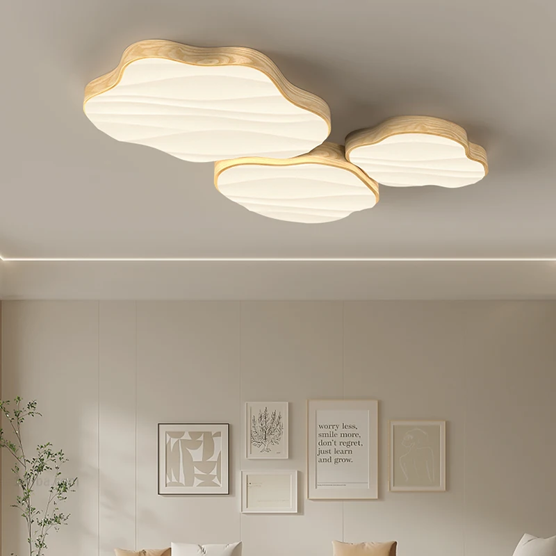 

Cloud Wooden LED Chandeliers For Bedroom Indoor Lighting Lamps Lustre Lights Lampara Techo Home Decor Lights For Living Room