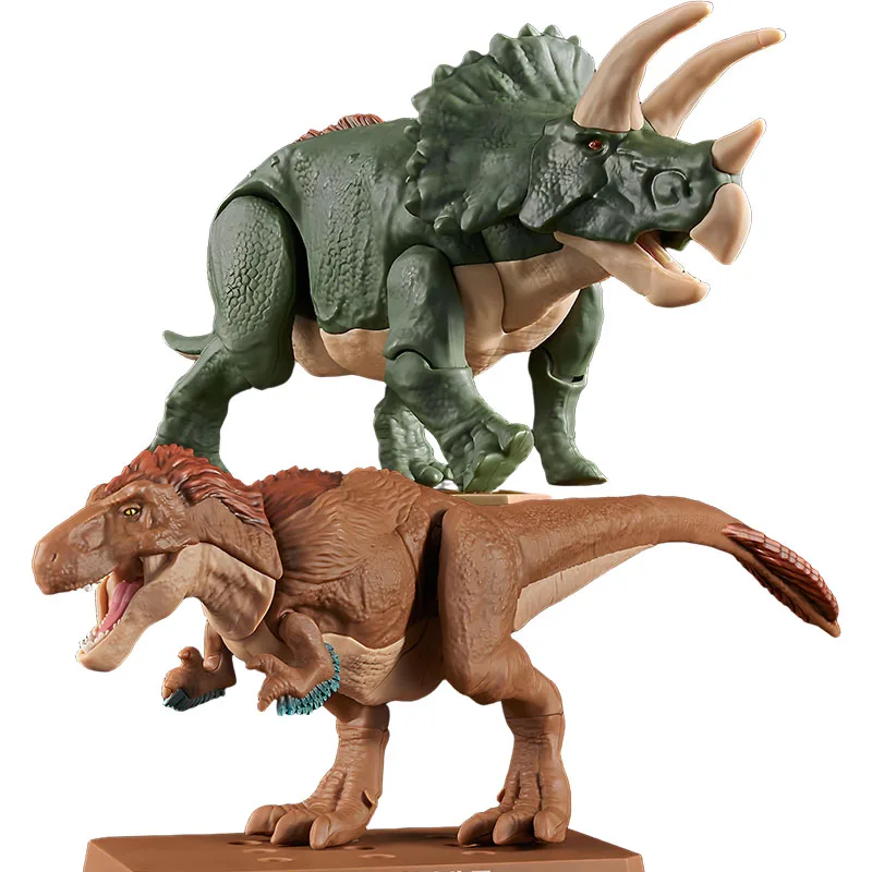 بانداي الأصلي أطقم منمذجة بلانوصور تيرانوصور و ترايسيراتوبس أنيمي عمل الشكل التجمع نموذج اللعب نموذج هدايا للأولاد