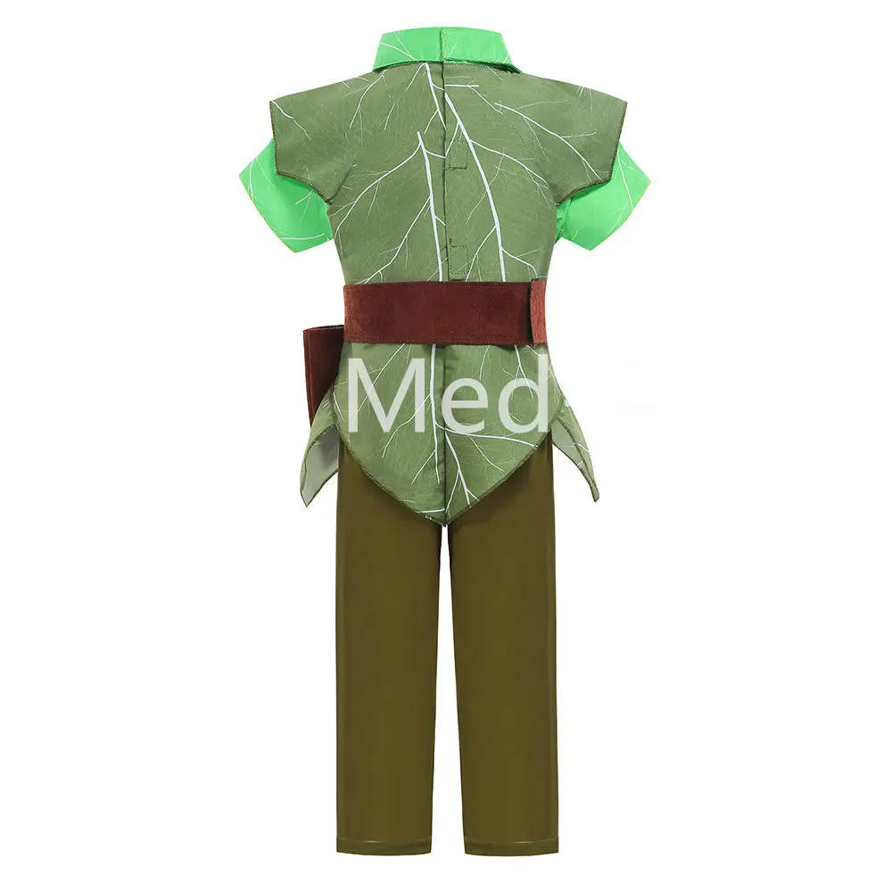 Kinder Halloween Kostüm Jungen Peter Pan Cosplay Phantasie Outfit Mädchen grünes Elf Kleid mit Flügeln Kinder Weihnachten Kostüm