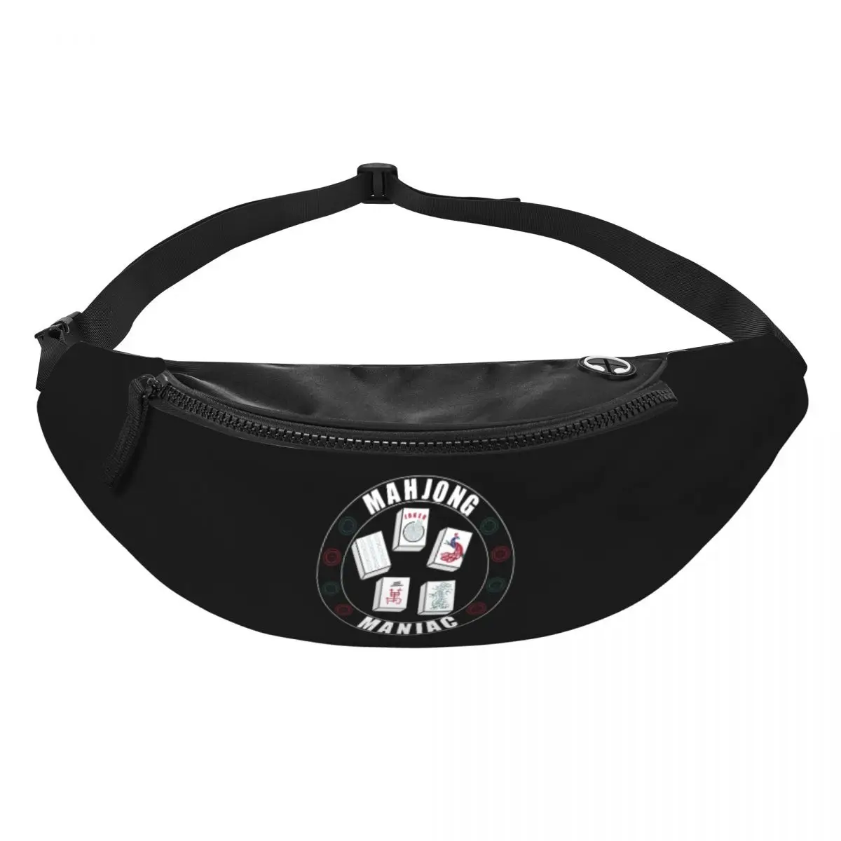 Custom Mahjong Maniac Fanny Pack Women Men Mah Jong Crossbody Waist Bag for Traveling Phone Money Pouch