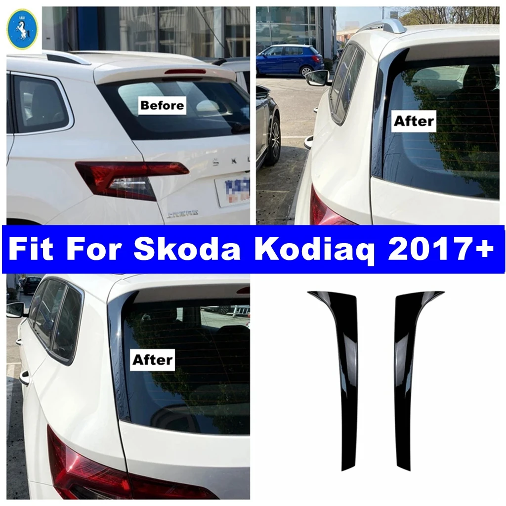 

Accessories Exterior Refit Kit Rear Tail Door Window Spoiler Wing Decoration Panel Cover Trim Fit For Skoda Kodiaq 2017 - 2023