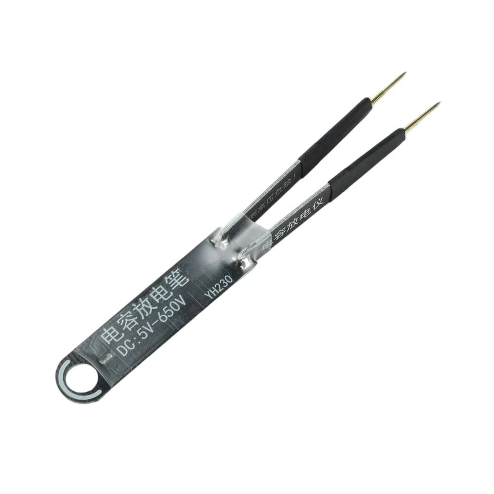 Tweezers Type Capacitor Discharge Pen 1000UF AC DC Constant Current Discharge Retractable Probe with LED Indicator Repair Tool