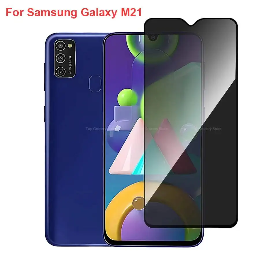 For Samsung Galaxy M21 Anti Spy Privacy Tempered Glass Protector Compatible For Galaxym21 Full Cover Screen Phone Film