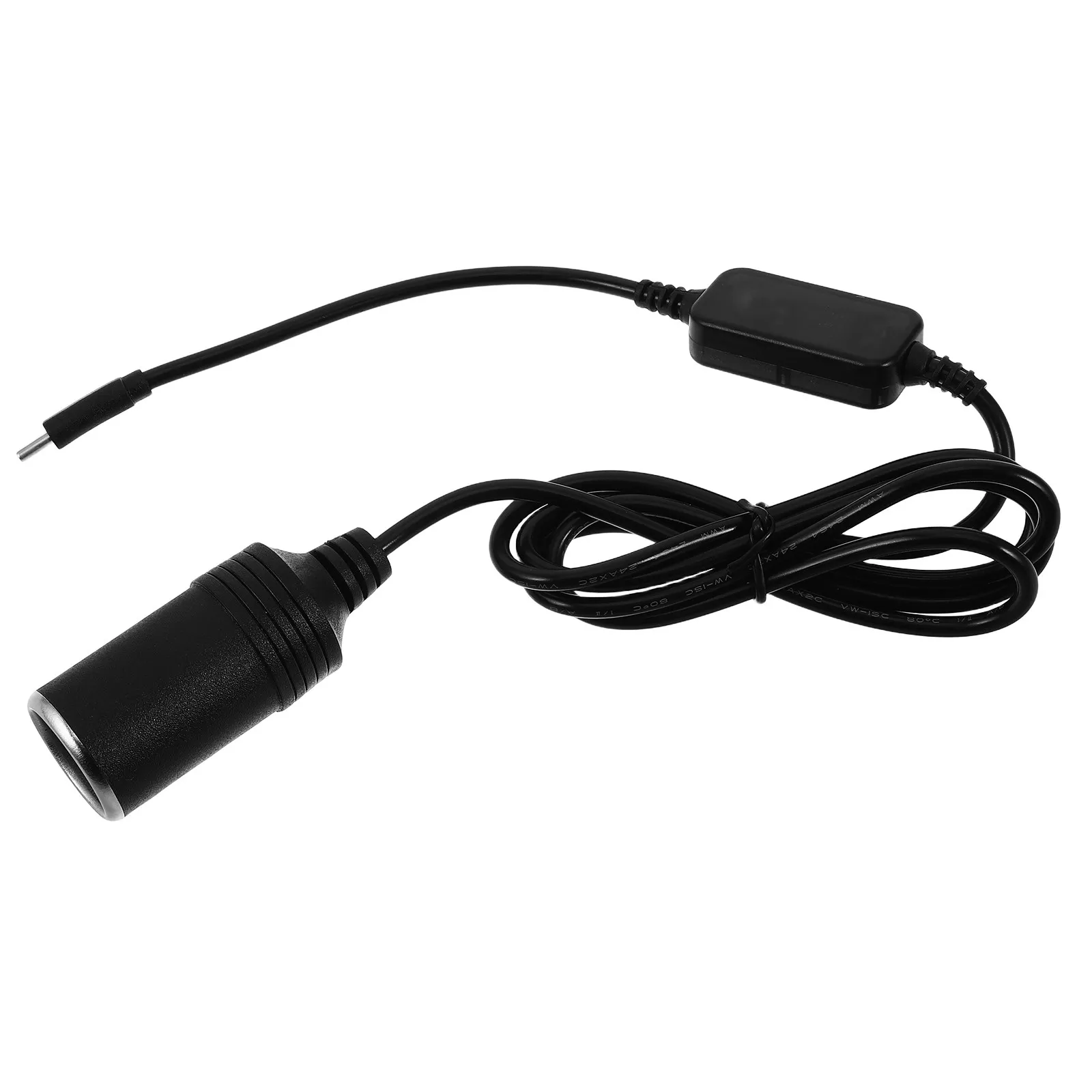 USB C to 12V Cigarette Lighter Adapter 5V to 12V Efficient Car Power Converter for Dash Cams Compact Safety Protected Automotive